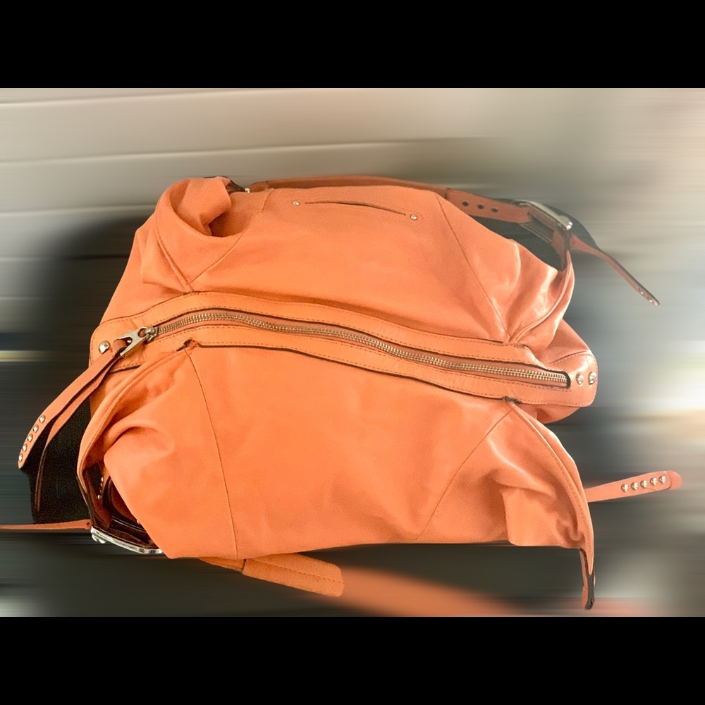 b. makowsky Coral Leather Hobo with Stud and Buckle Details - Picture 14 of 14